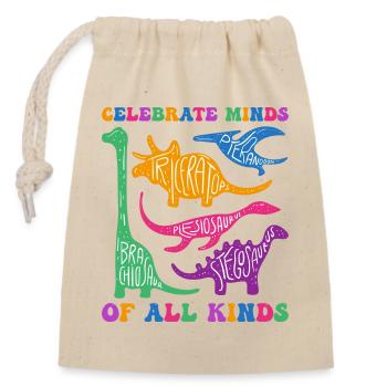 Celebrate Minds Of All Kinds - Autism Awareness - Closable cotton gift bag (14x20cm) - nature - Front