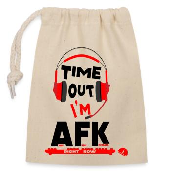 AFK - away from keyboard, time out - gamer slang - Closable cotton gift bag (14x20cm) - nature - Front