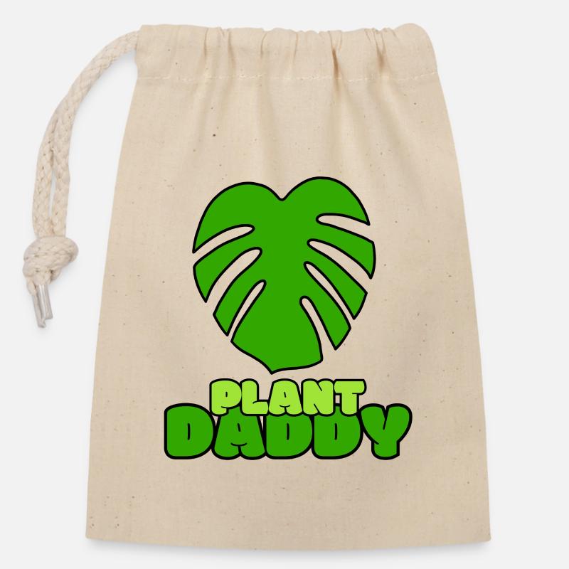 Plant Daddy - Verschließbarer Geschenkbeutel aus Baumwolle (14x20cm) - Natur