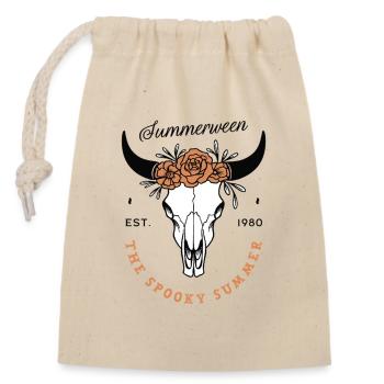 Summerween été fête à thème halloween aesthetic - Sac cadeau en coton avec cordon (14 x 20 cm) - nature - Devant