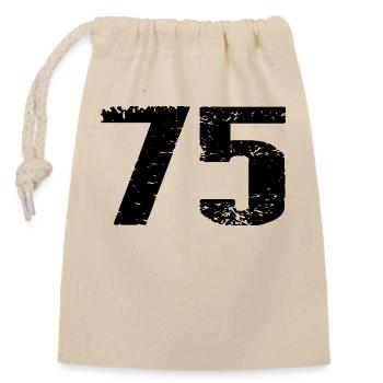 75 Number Leotard - Closable cotton gift bag (14x20cm) - nature - Front