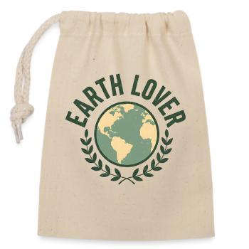 Closeness to the earth with nature motifs - Closable cotton gift bag (14x20cm) - nature - Front