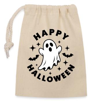 Joyeux halloween - Sac cadeau en coton avec cordon (14 x 20 cm) - nature - Devant