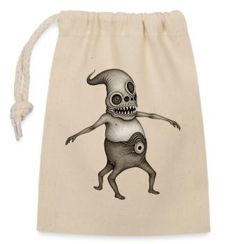 BUG #13 - dark hell - Closable cotton gift bag (14x20cm) - nature - Front