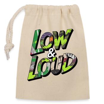 Tuning de voiture JDM bas et fort dans le style urbain - Sac cadeau en coton avec cordon (14 x 20 cm) - nature - Devant