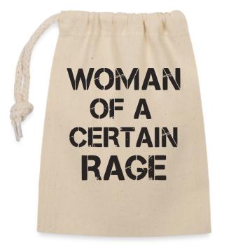 Woman of a Certain Rage Stencils Font Motif - Closable cotton gift bag (14x20cm) - nature - Front