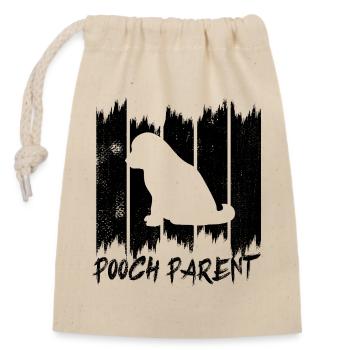 Pooch Parent - Closable cotton gift bag (14x20cm) - nature - Front