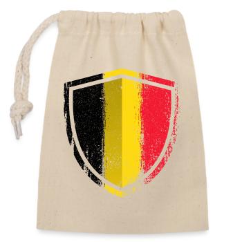 German Flag Shield Emblem - Closable cotton gift bag (14x20cm) - nature - Front