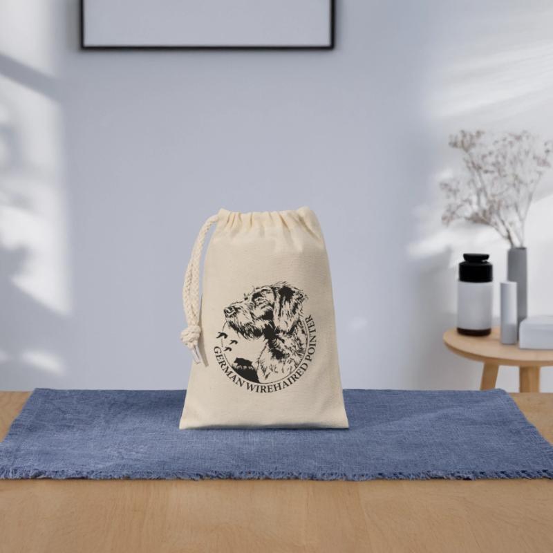 GERMAN WIREHAIRED POINTER Wilsigns Jagdhunde dog Closable cotton gift bag (14x20cm)