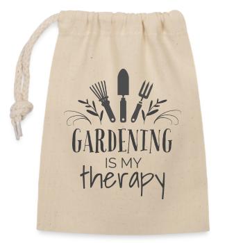 Jardin Amour Plantes Motifs Végétaux - Sac cadeau en coton avec cordon (14 x 20 cm) - nature - Devant