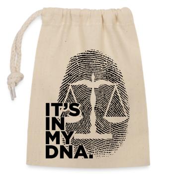 Lawyer dna | Law jurists student law gifts - Closable cotton gift bag (14x20cm) - nature - Front