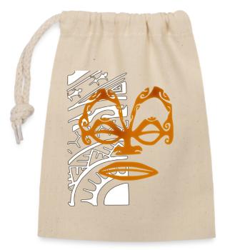 TIKI TOA - Sac cadeau en coton avec cordon (14 x 20 cm) - nature - Devant