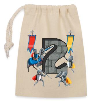 Medieval Knights Medieval History - Closable cotton gift bag (14x20cm) - nature - Front