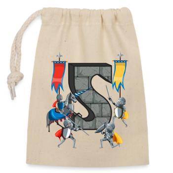 Medieval Knights Medieval History - Closable cotton gift bag (14x20cm) - nature - Front