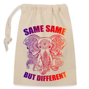 SameSame but Different Thailand Shirt - Verschließbarer Geschenkbeutel aus Baumwolle (14x20cm) - Natur - Vorne
