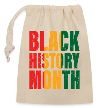 Black History Month - Verschließbarer Geschenkbeutel aus Baumwolle (14x20cm) - Natur - Vorne