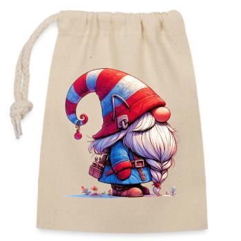 Gnome Goblin Elf - Closable cotton gift bag (14x20cm) - nature - Front