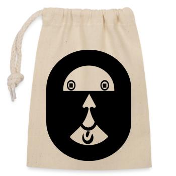 eye-catcher - Closable cotton gift bag (14x20cm) - nature - Front