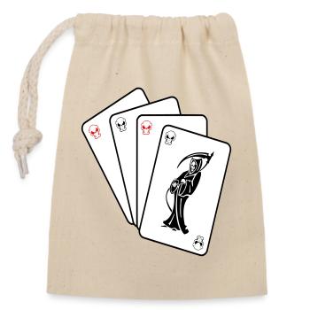 Grim Reaper Cards - Closable cotton gift bag (14x20cm) - nature - Front
