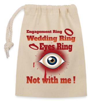 Single Life - Closable cotton gift bag (14x20cm) - nature - Front