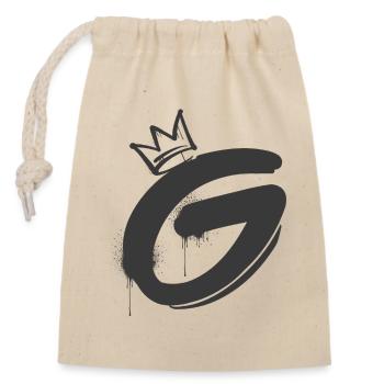 G - Closable cotton gift bag (14x20cm) - nature - Front