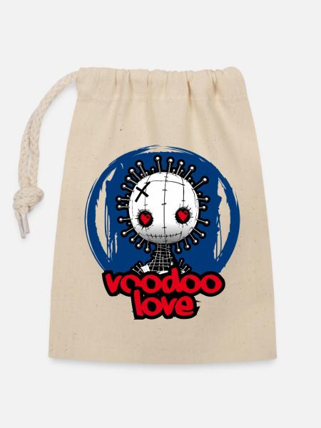 Voodoo-Liebe - Verschließbarer Geschenkbeutel aus Baumwolle (14x20cm) - Natur