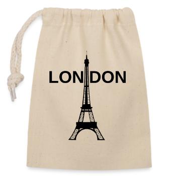 Tour London - Verschließbarer Geschenkbeutel aus Baumwolle (14x20cm) - Natur - Vorne