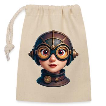 SCI GIRL - baby & kids - Sac cadeau en coton avec cordon (14 x 20 cm) - nature - Devant