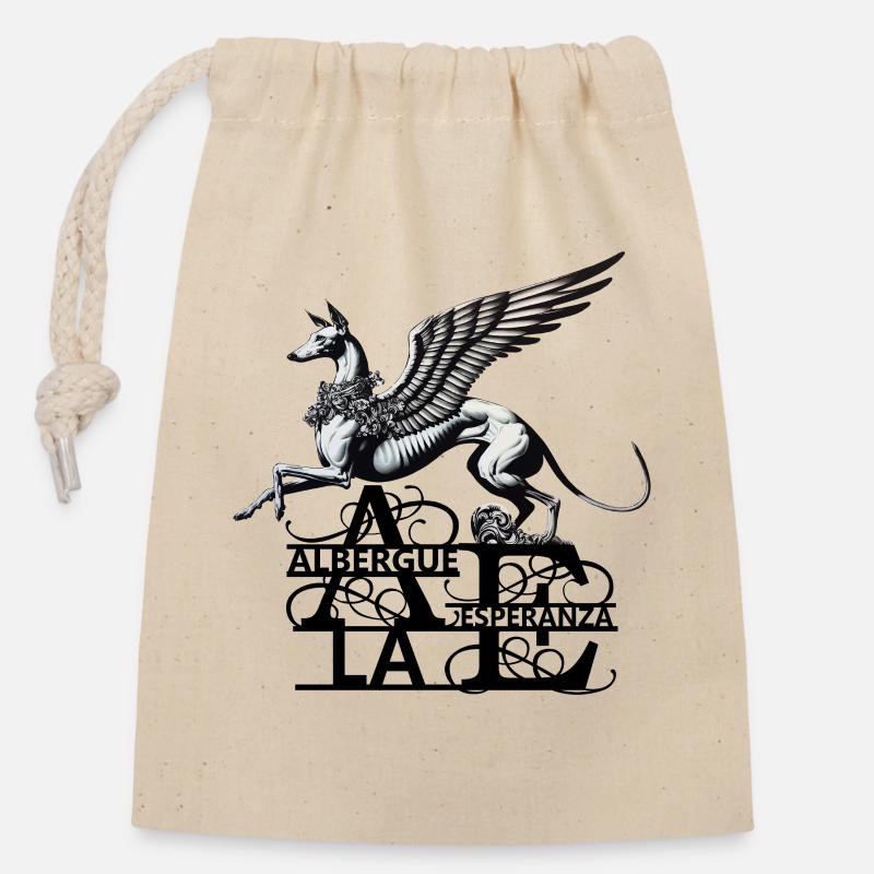 Albergue la Esperanza Nr2 - Closable cotton gift bag (14x20cm) - nature