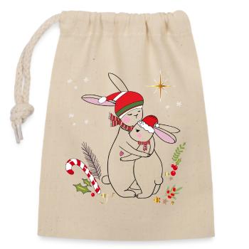 Advent - Closable cotton gift bag (14x20cm) - nature - Front