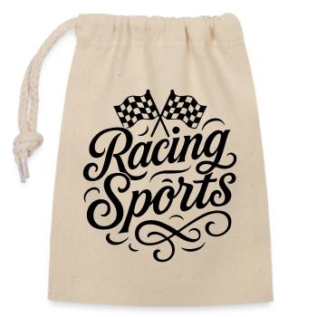 Racing Sport Motorsport - Closable cotton gift bag (14x20cm) - nature - Front