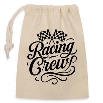Racing Crew - Closable cotton gift bag (14x20cm) - nature - Front
