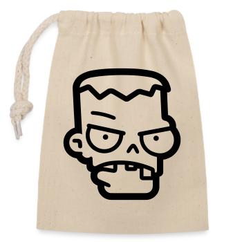 zombie - Closable cotton gift bag (14x20cm) - nature - Front