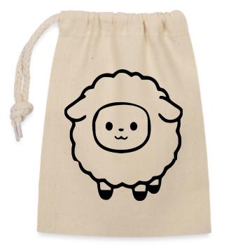 Sheep Sheep Lamb - Closable cotton gift bag (14x20cm) - nature - Front