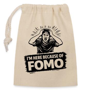fear_of_fomo - Verschließbarer Geschenkbeutel aus Baumwolle (14x20cm) - Natur - Vorne