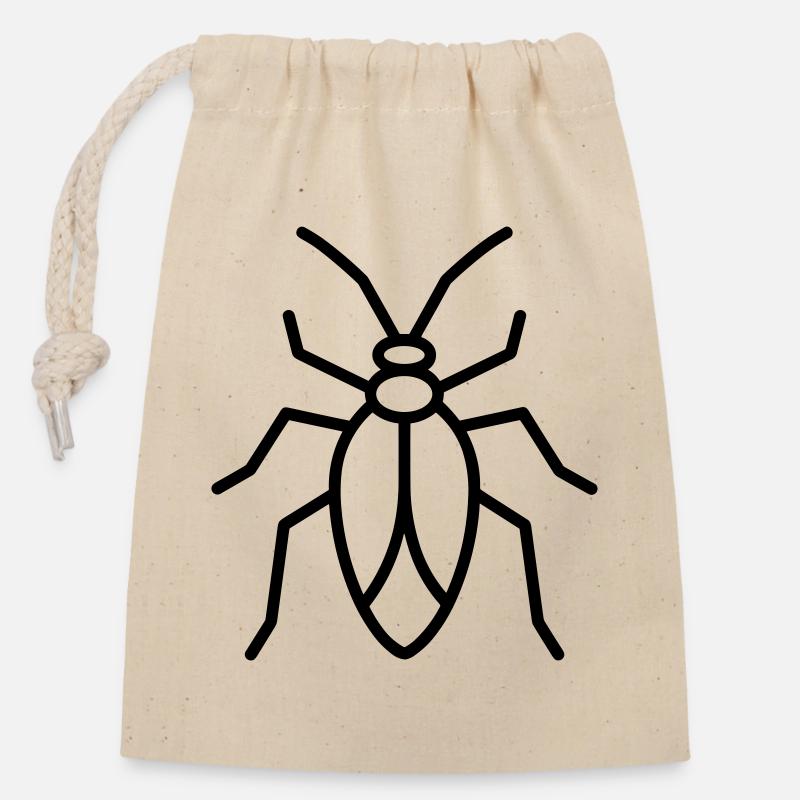 Aphid - Closable cotton gift bag (14x20cm) - nature