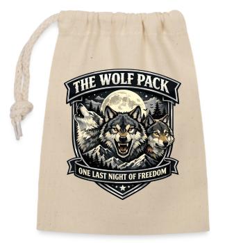Wolfpack JGA: One Last Night of Freedom Emblem - Verschließbarer Geschenkbeutel aus Baumwolle (14x20cm) - Natur - Vorne