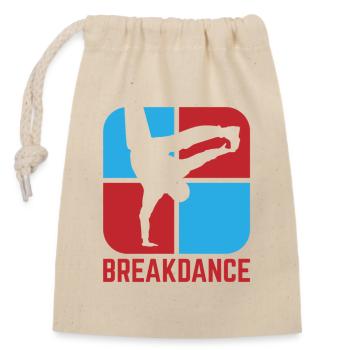 Breakdance - Verschließbarer Geschenkbeutel aus Baumwolle (14x20cm) - Natur - Vorne