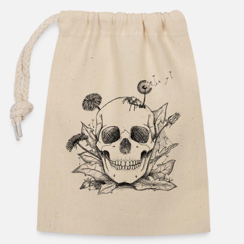 Transience & Power - Closable cotton gift bag (14x20cm) - nature