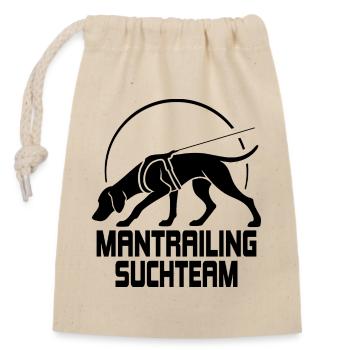Équipe de recherche de Vissla Mantrailing Chien Wilsigns - Sac cadeau en coton avec cordon (14 x 20 cm) - nature - Devant