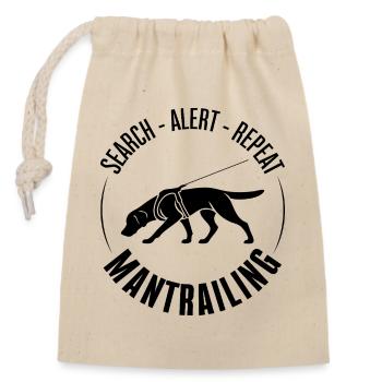 Labrador Mantrailing Hundesport Hunde Labbi  - Verschließbarer Geschenkbeutel aus Baumwolle (14x20cm) - Natur - Vorne