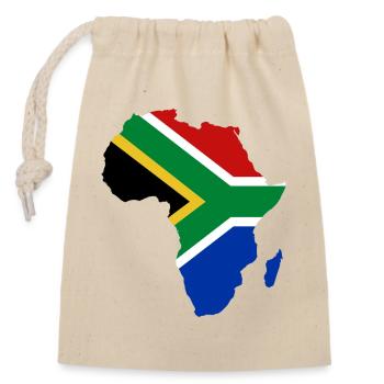 Suedafrika_Flagge_Afrika - Sac cadeau en coton avec cordon (14 x 20 cm) - nature - Devant