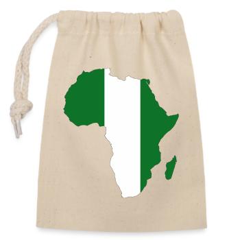 Niger Flag Africa - Closable cotton gift bag (14x20cm) - nature - Front