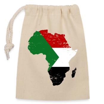 Sudan_Flagge_Afrika_used - Sac cadeau en coton avec cordon (14 x 20 cm) - nature - Devant