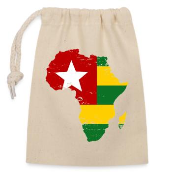Togo_Flagge_Afrika - Sac cadeau en coton avec cordon (14 x 20 cm) - nature - Devant