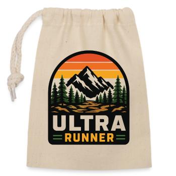 Ultra Runner Vintage Mountain Sunset - Closable cotton gift bag (14x20cm) - nature - Front