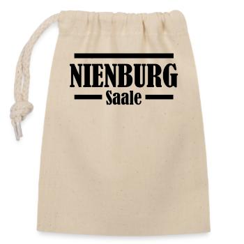 nienburg saale - Verschließbarer Geschenkbeutel aus Baumwolle (14x20cm) - Natur - Vorne