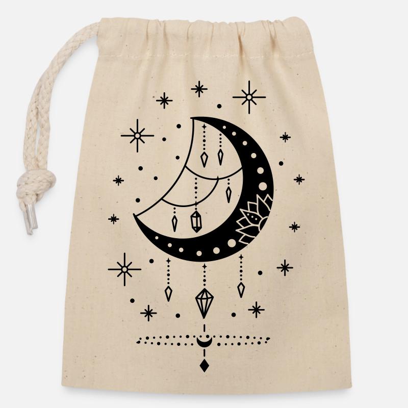 Tarot - Sac cadeau en coton avec cordon (14 x 20 cm) - nature