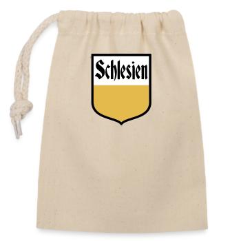 Schlesien Wappen - Verschließbarer Geschenkbeutel aus Baumwolle (14x20cm) - Natur - Vorne