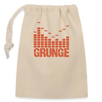 grunge Musik - Verschließbarer Geschenkbeutel aus Baumwolle (14x20cm) - Natur - Vorne